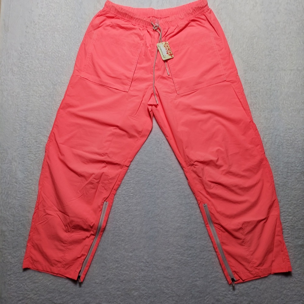 Free People Movement Track Pants Womens XS Neon Coral New Zip Ankle OB1674282